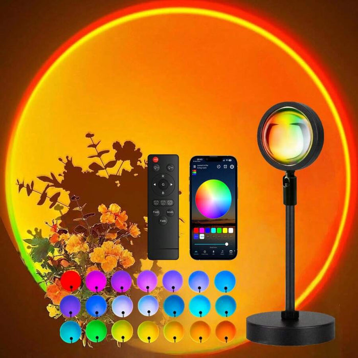 RGB Sunset Projector Lamp with App and Remote Control