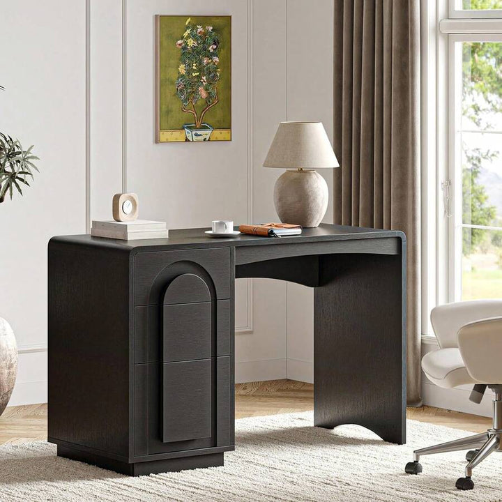 Home Office Desk with Three Storage Drawers